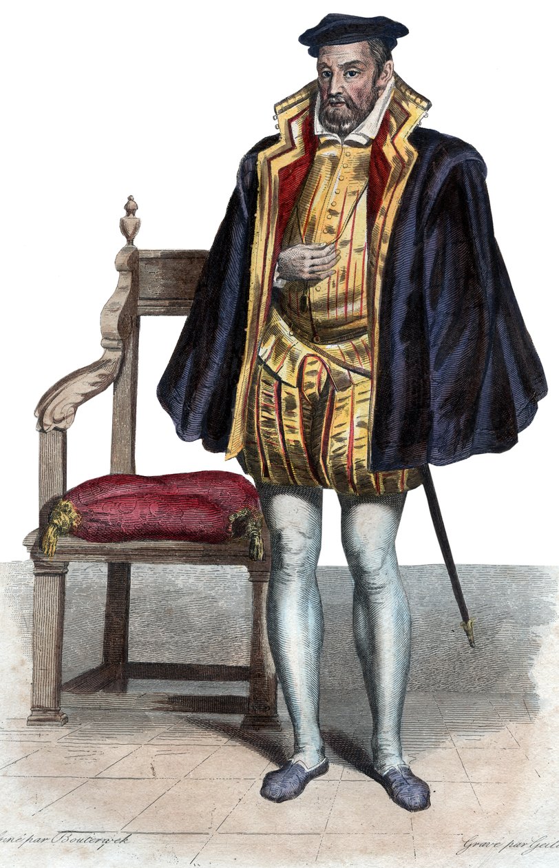Porträtt av Gaspard II de Coligny (1519-1572), fransk adelsman och amiral. av French School