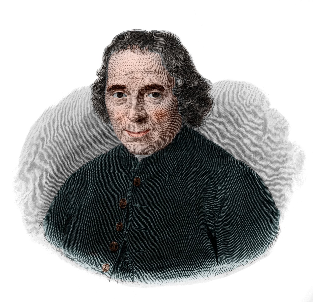 Porträtt av Jean (Jan) Nieuwenhuyzen (1724-1806), mennonitisk pastor. av French School