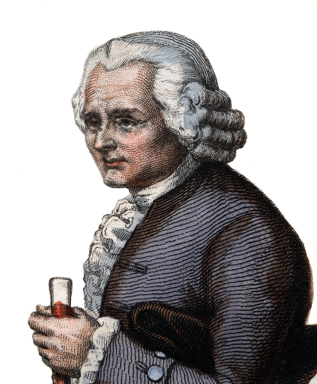 Porträtt av Jean-Jacques Rousseau (1712-1778), schweizisk filosof. av French School