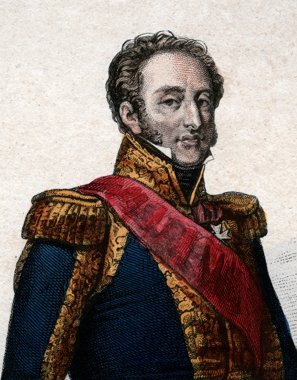 Porträtt av Louis Gabriel Suchet (1770-1826), 1:e hertig dAlbufera och marskalk av Frankrike. av French School