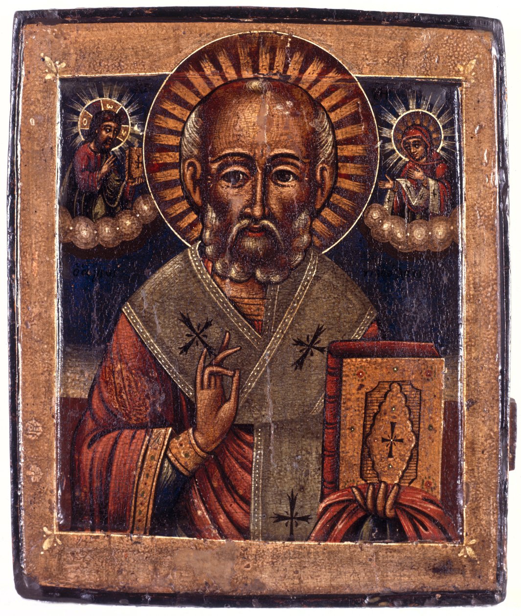 St. Nicholas, mitten av 1700-talet (tempera på panel) av Greek School