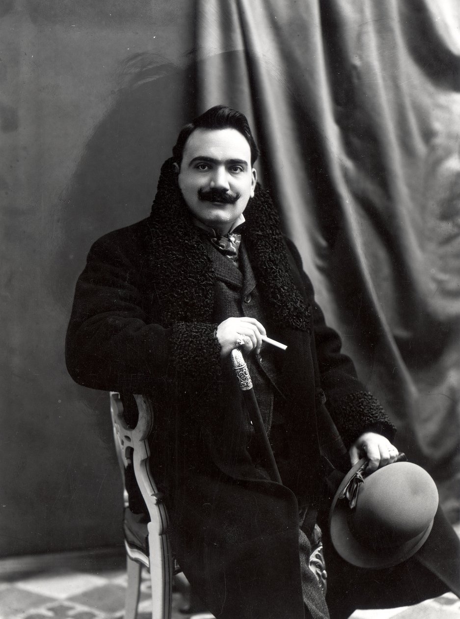 Tenoren Enrico Caruso av Italian Photographer