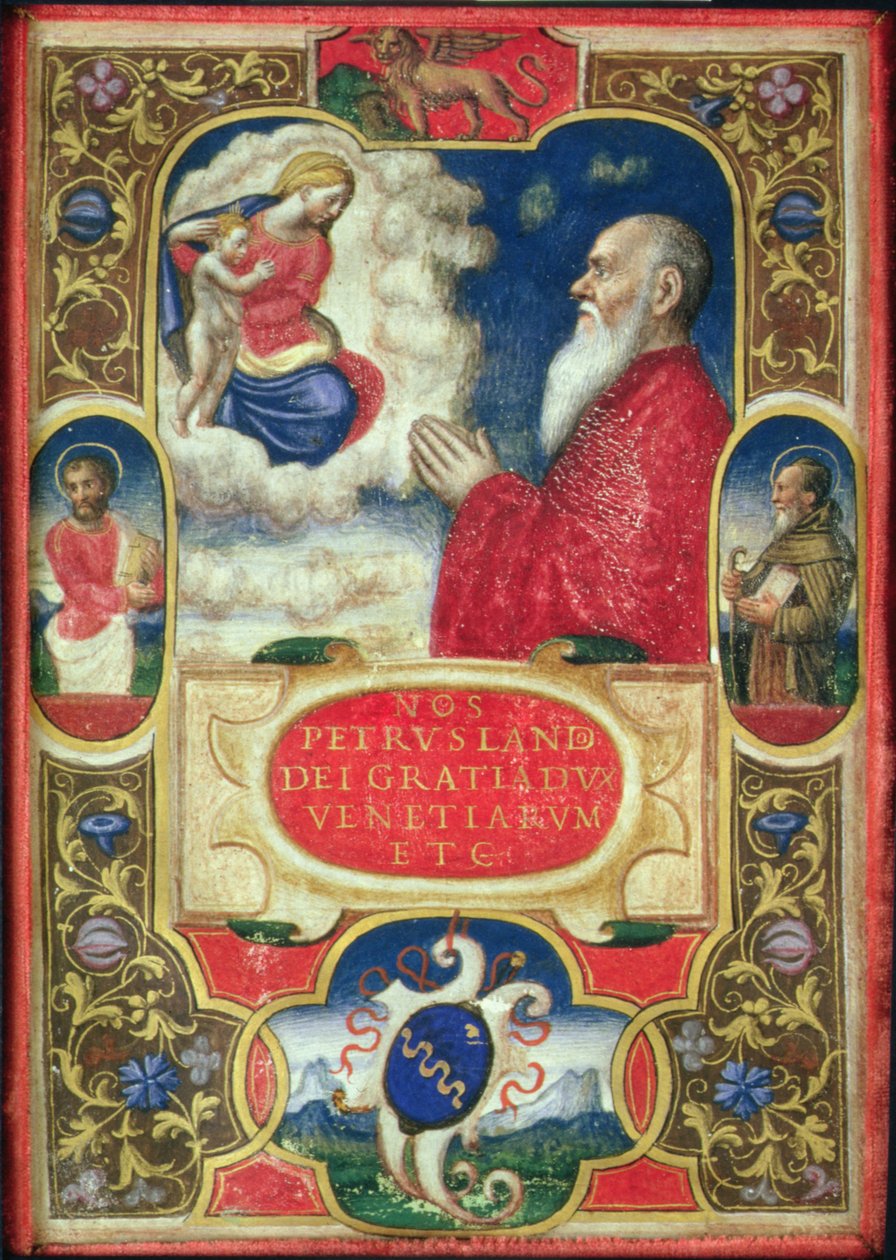 Antonio Marcello ber till Jungfru Maria, c.1540 av Italian School