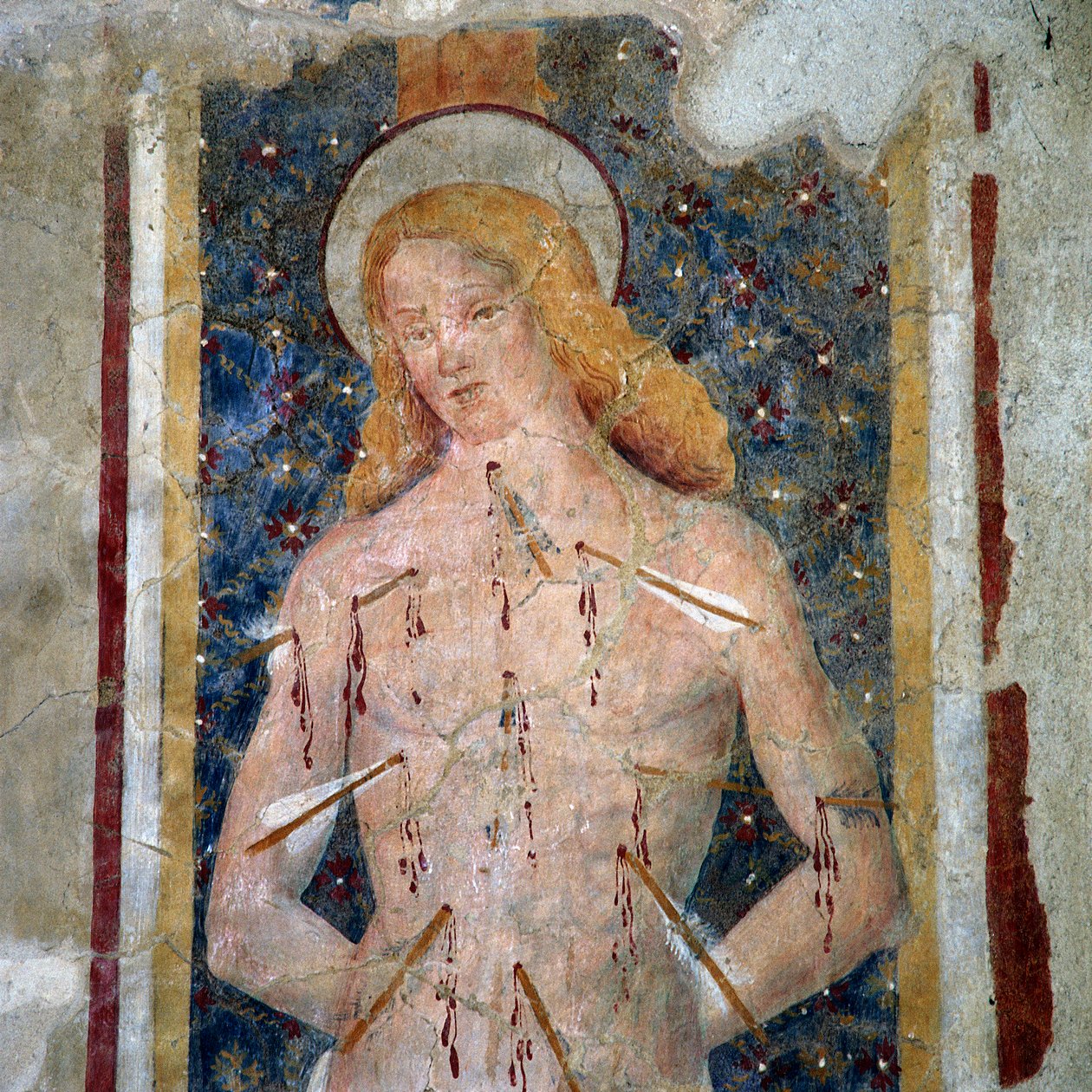 St. Sebastian, kyrkan San Michele Arcangelo, Schifanoia, Narni av Italian School