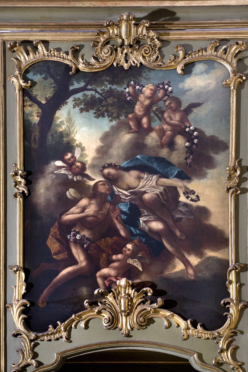 Zefir (zefir) och Flore (Chloris) av Italian School