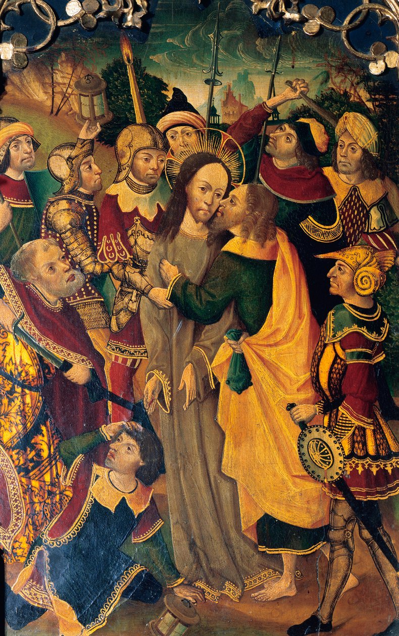 Judas kyss, detalj av Spanish School