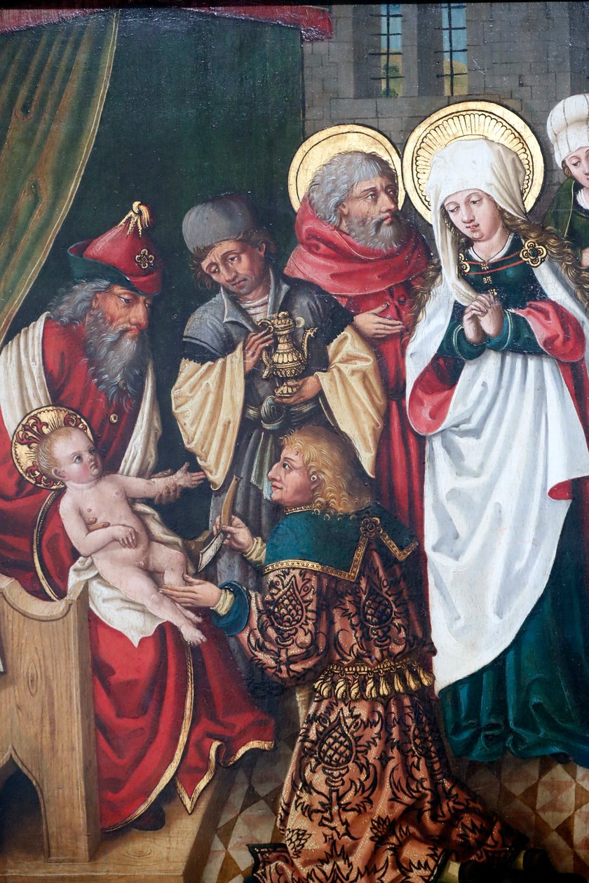 Kristi omskärelse, detalj (oljeträ på panel) av Unknown