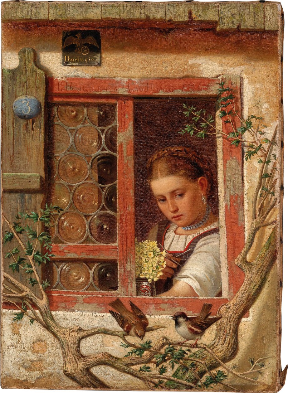 Girl by the Window av Unbekannt Unbekannt