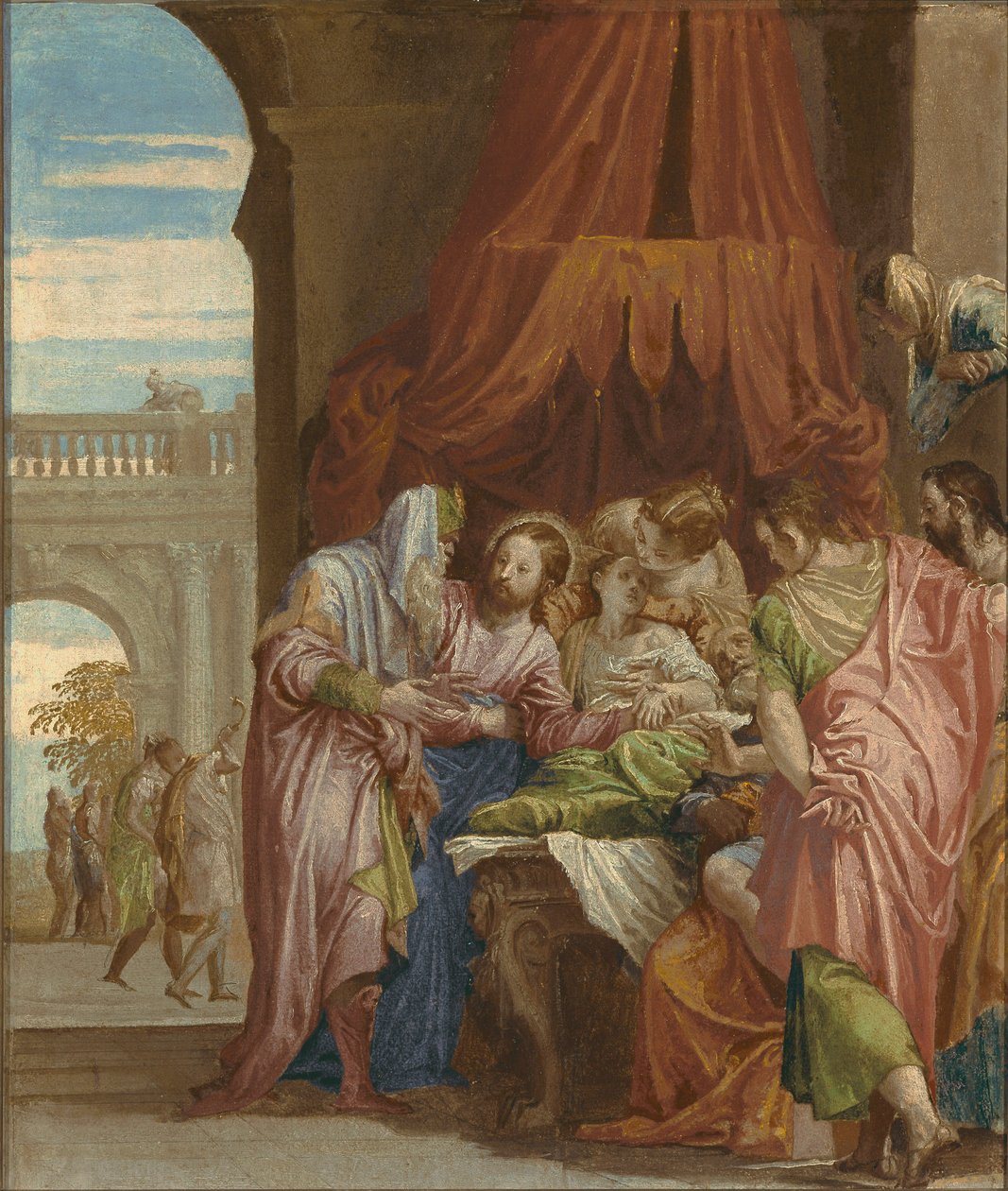 The Raising of the Daughter of Jairus, c.1546 av Paolo Veronese