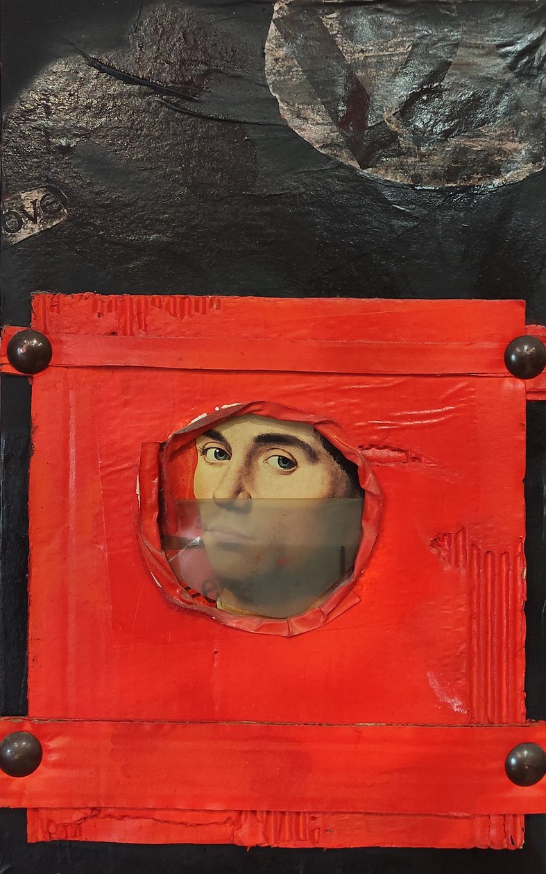 G. C. Riccardi, Breve corsa, 1986, Gemischte Technik, 60x80, Italien. av Gian Carlo Riccardi
