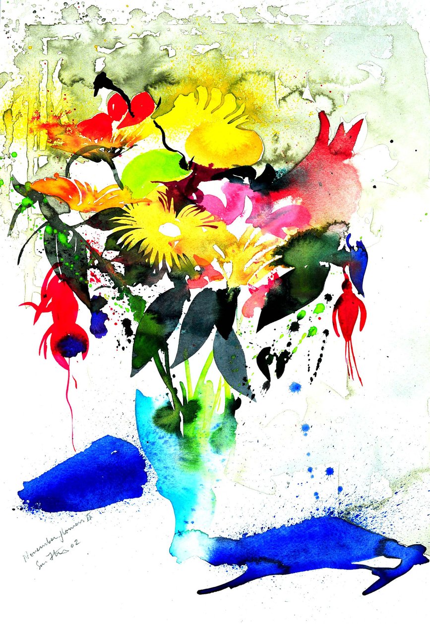 Novemberblommor II 56x36 av Simon Fletcher