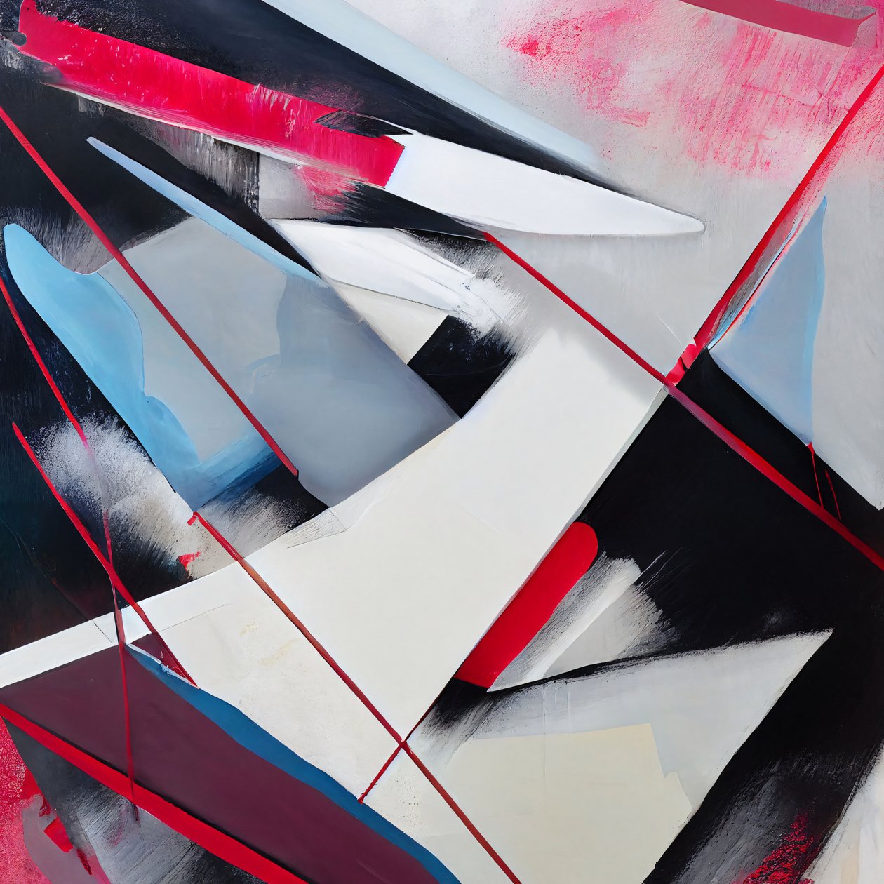 Abstract Splash Kreativt uttryck i penseldrag, konsttryck på canvas på begäran av F. Abderrahim