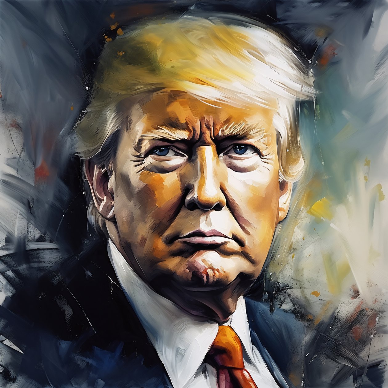 Donald trump målning, stora poster konsttryck, vägg Home Decor av F. Abderrahim