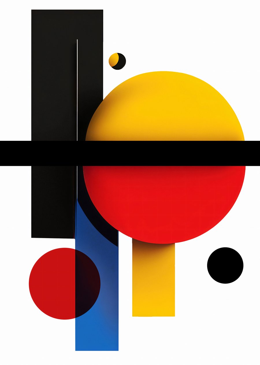Abstrakta geometriska former estetisk tapet, online canvas tryck på begäran av F. Abderrahim