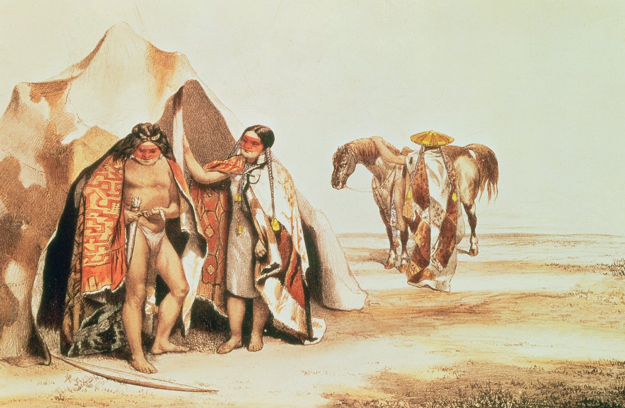 Patagoniska indianer, graverade av Emile Lassalle, c.1830 av A. and Lassalle, E. DOrbigny