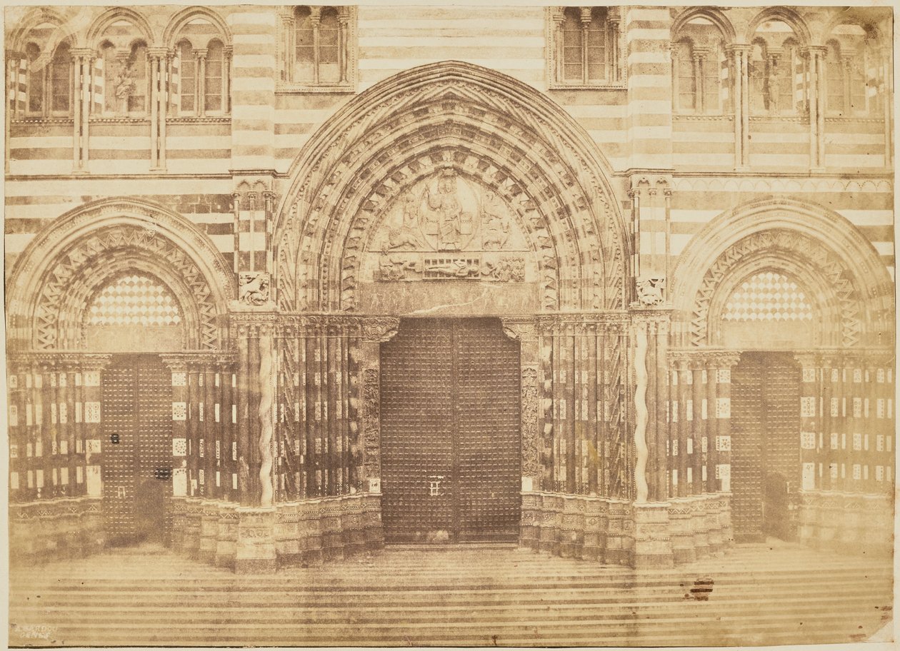[Katedralens dörrar i Genua] av A. Bardou