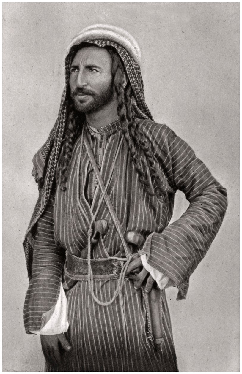En beduin från öknen, Irak, 1925 av A. Kerim