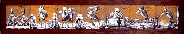 Kakelpanel, ca 1876 (blandade media) av A. Masson