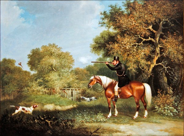 Fasanskytte (olja på duk) av A. S. Boult