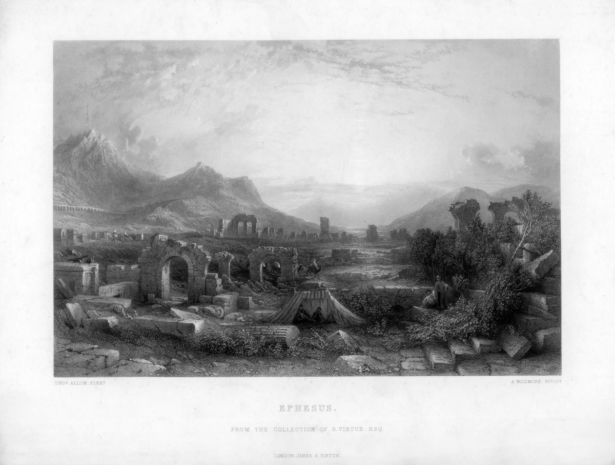Efesos, Turkiet, 1800-talet. av A. Willmore