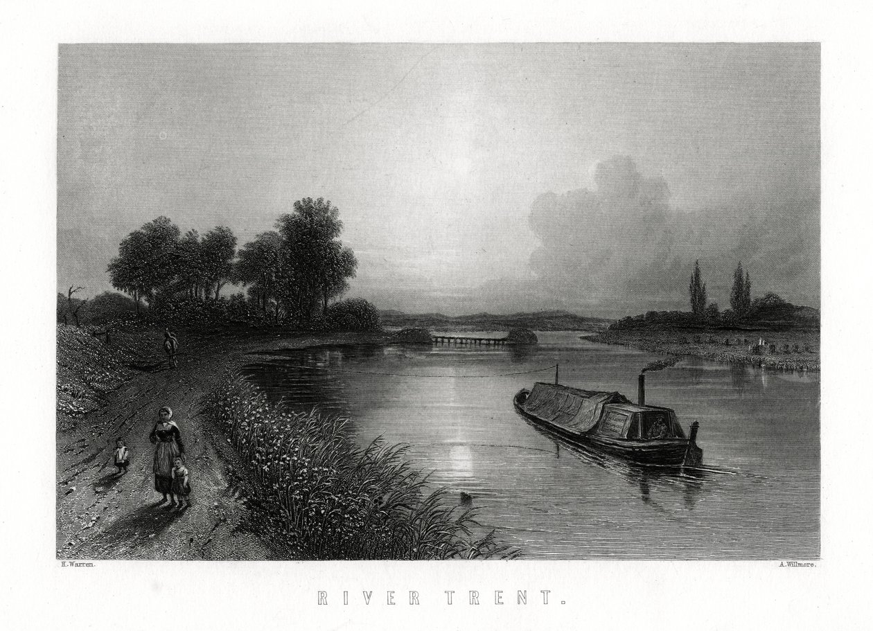The River Trent, England, 1883. av A. Willmore
