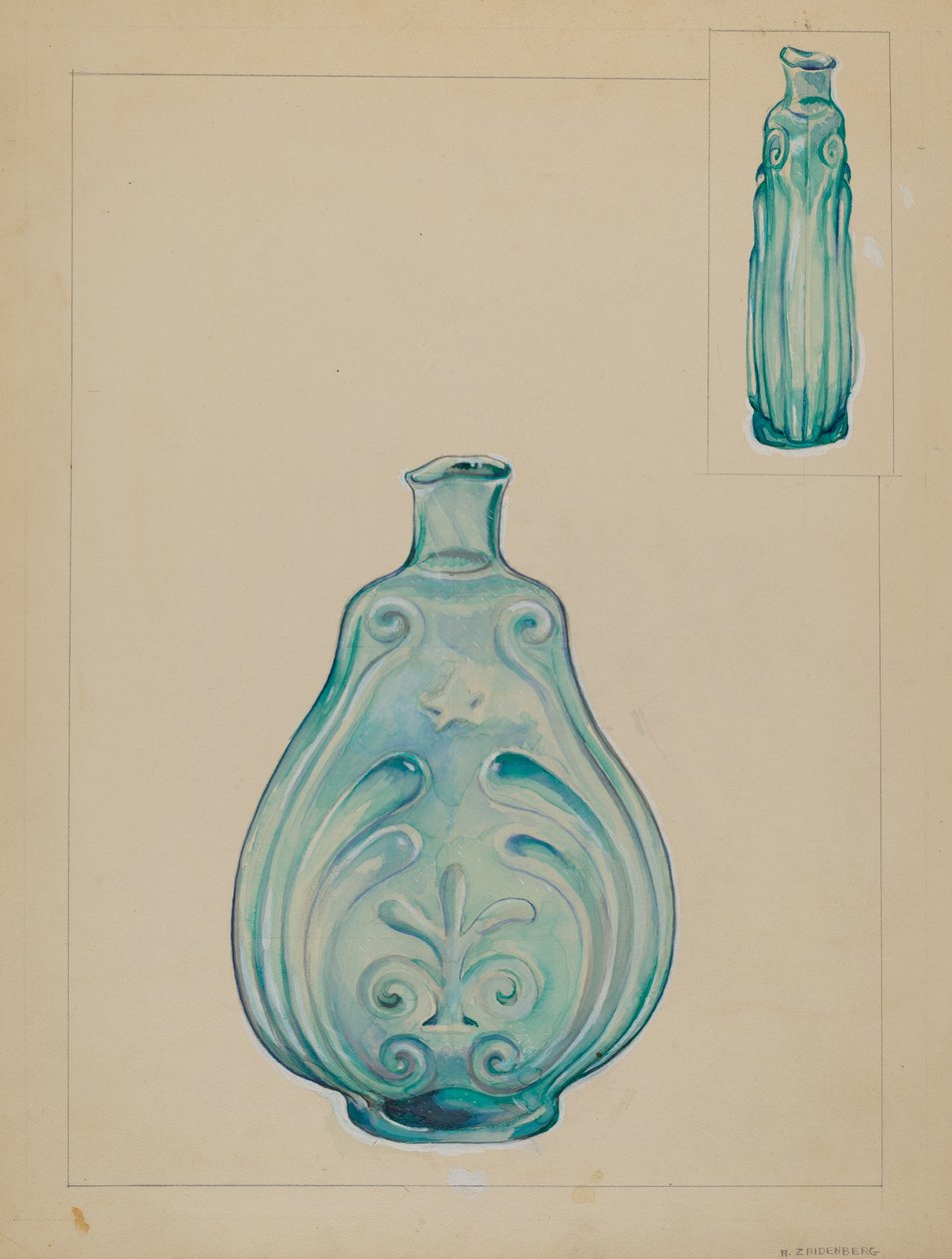 Glasflaska av A. Zaidenberg