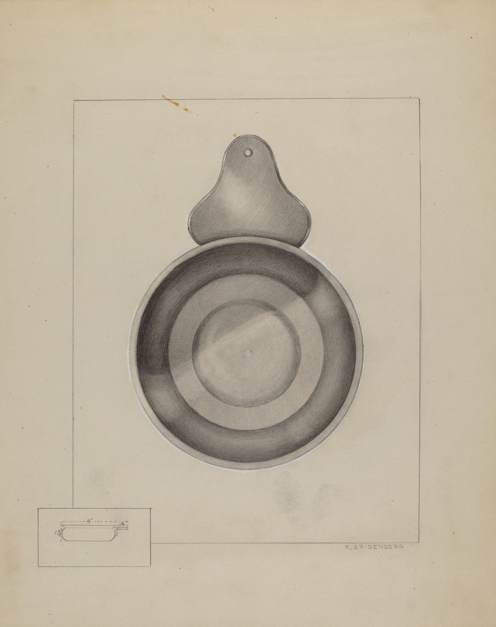 Pewter Porringer av A. Zaidenberg
