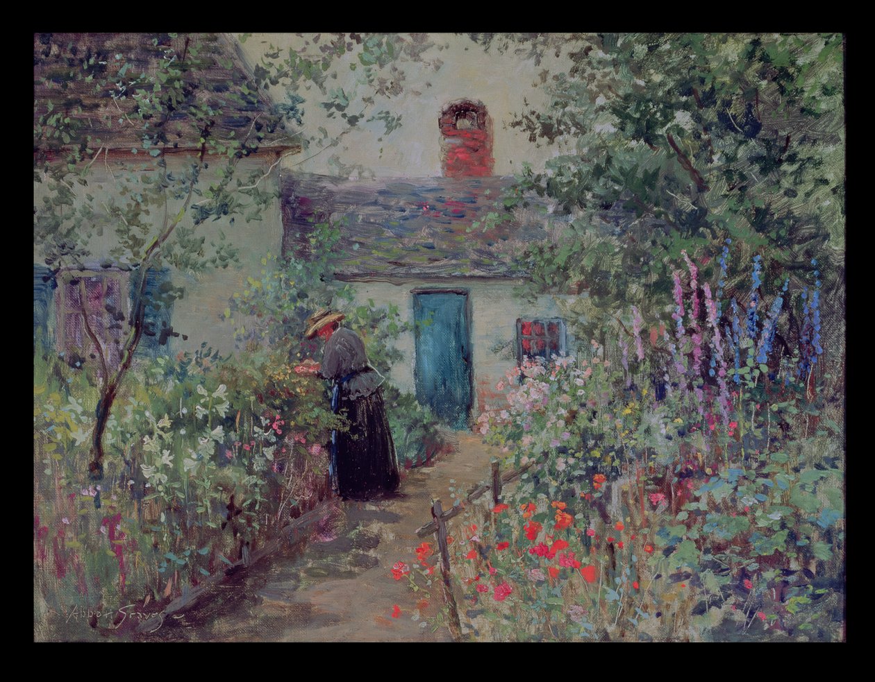 Blomsterträdgården, ca 1900 av Abbott Fuller Graves