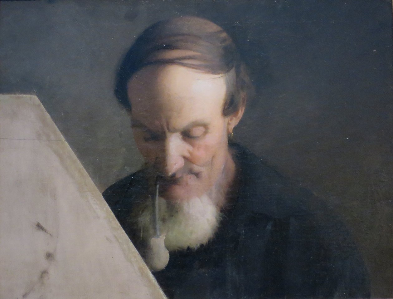 Fiskare som lagar nät av Abbott Handerson Thayer