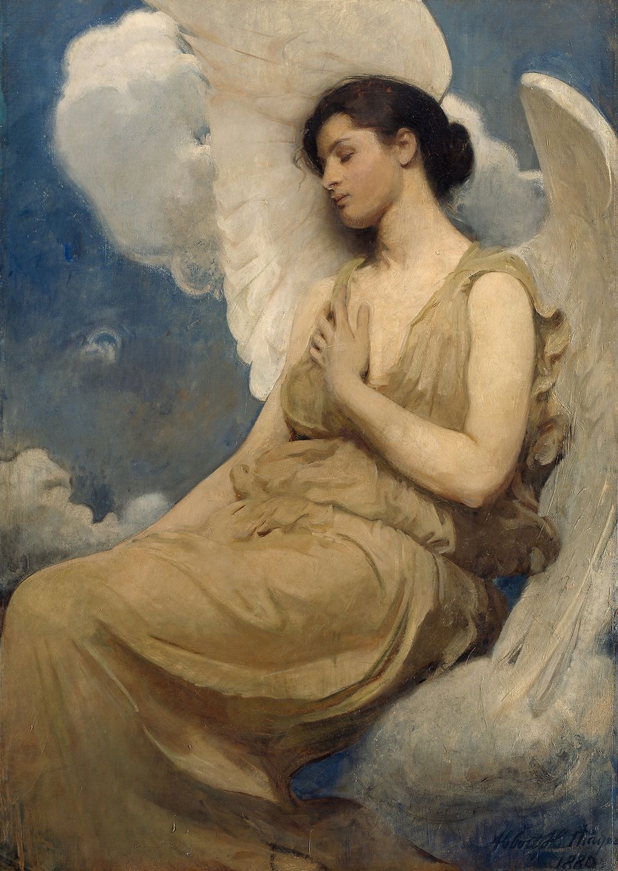 Italienska: Bevingad figur av Abbott Handerson Thayer