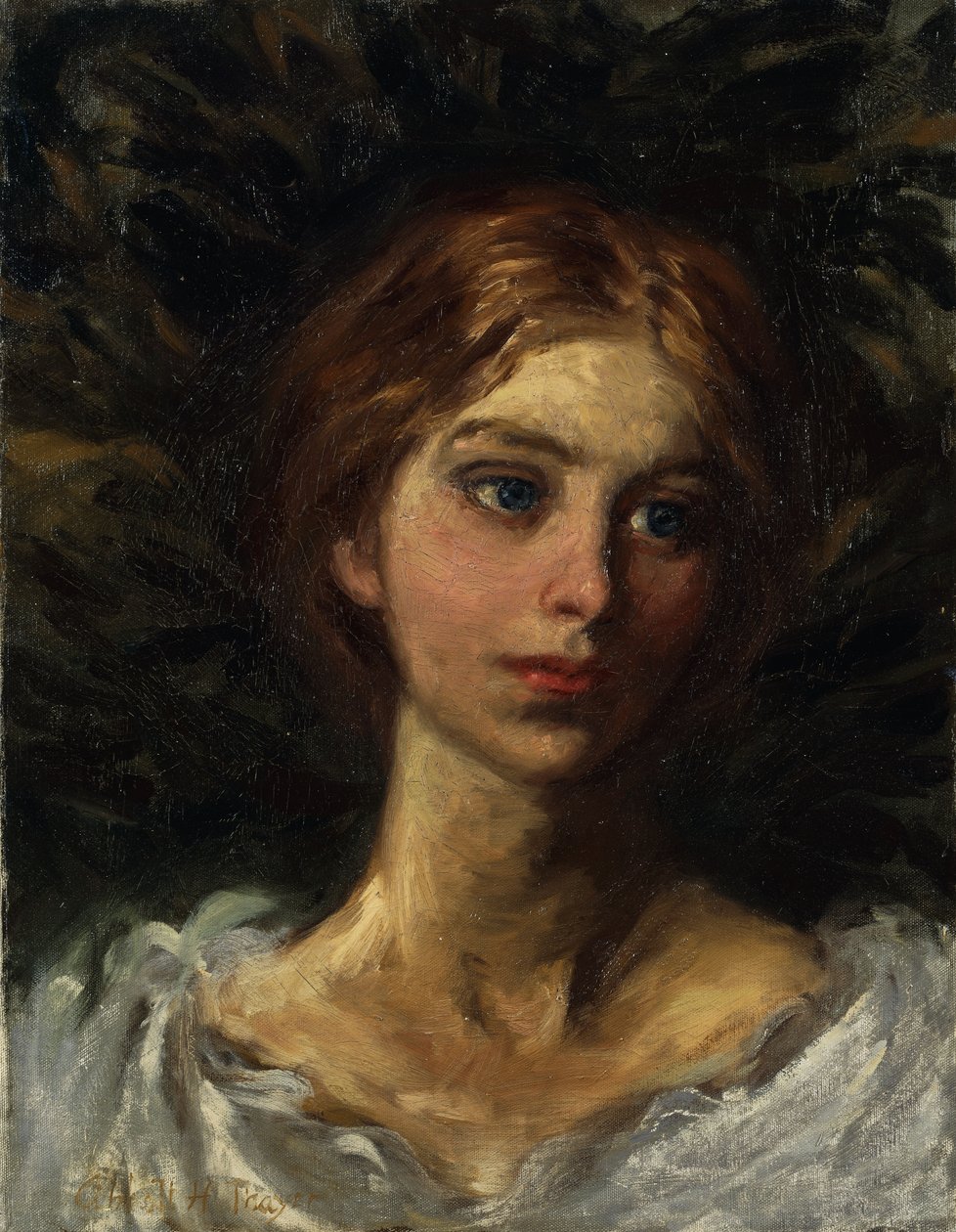 Porträtt av en flicka, av Abbott Handerson Thayer