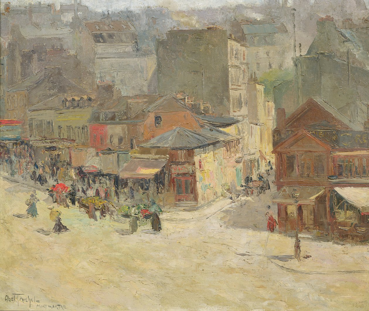 Gatubild i Montmartre av Abel Truchet