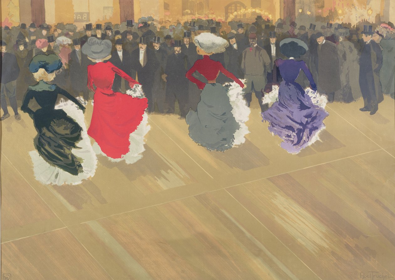 Kvinnor som dansar Can-Can av Abel Truchet