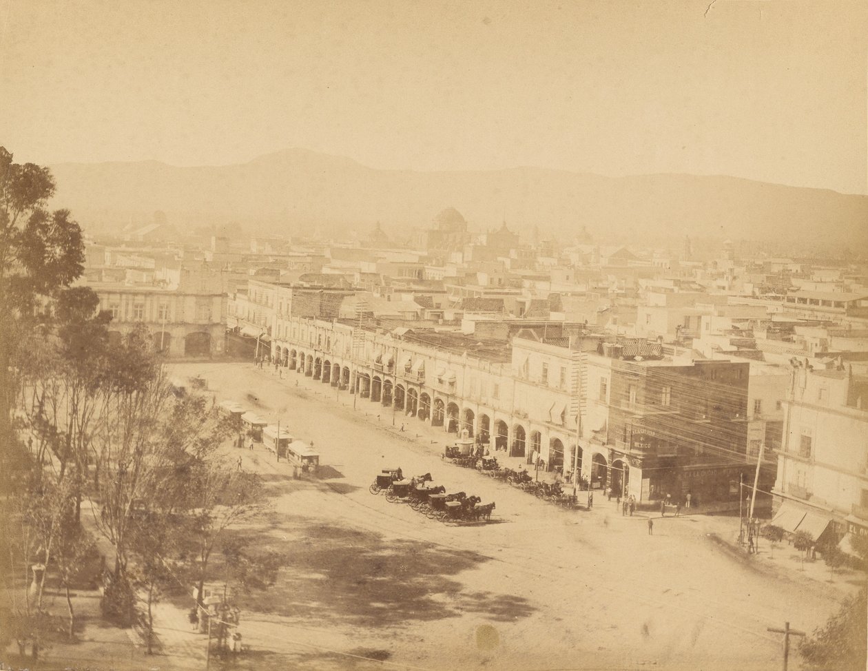 Mexikanska vyer. Mexiko, Mercaderes Portal. av Abel Briquet