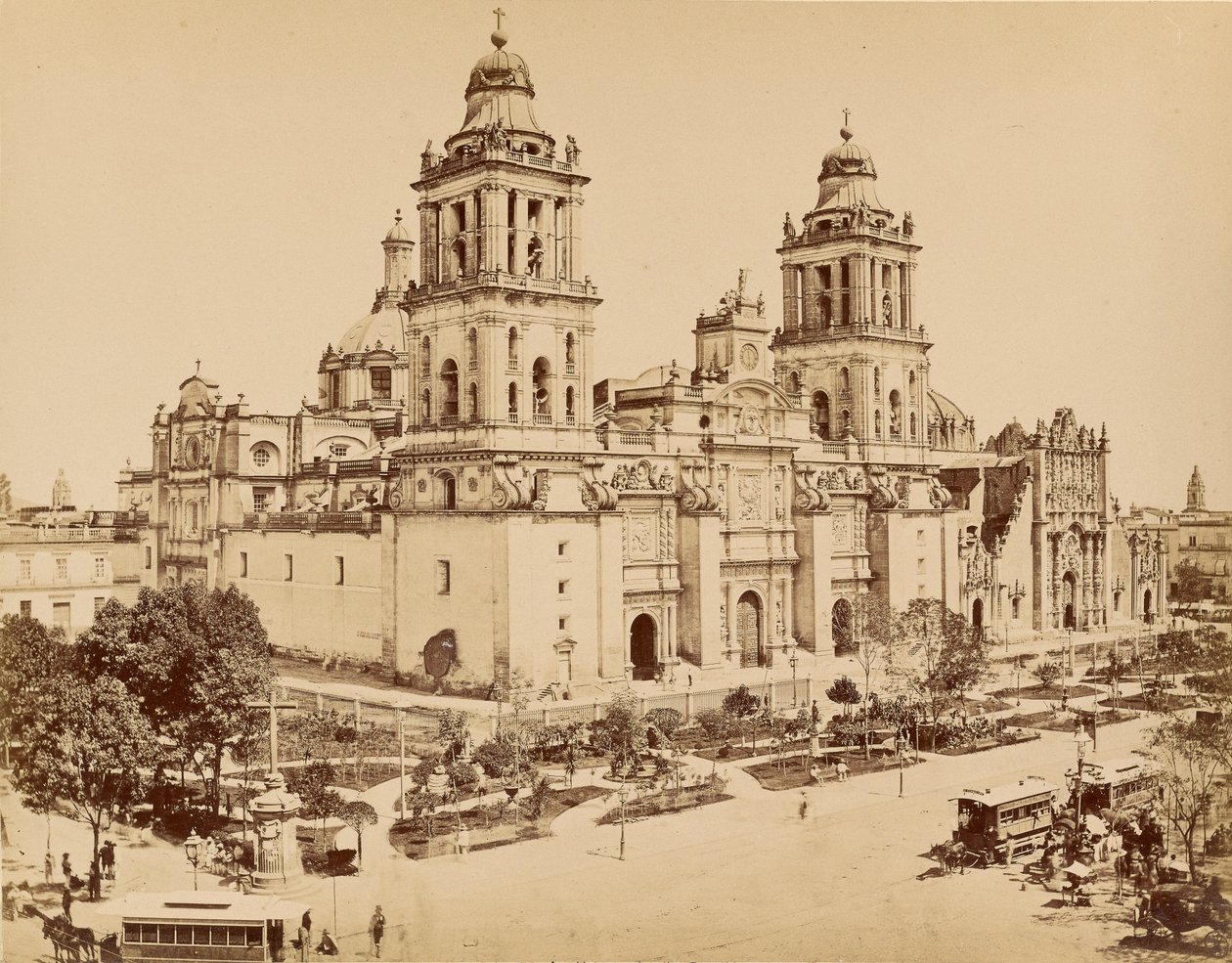 Vistas Mexicanas. Mexiko. Katedralen. av Abel Briquet