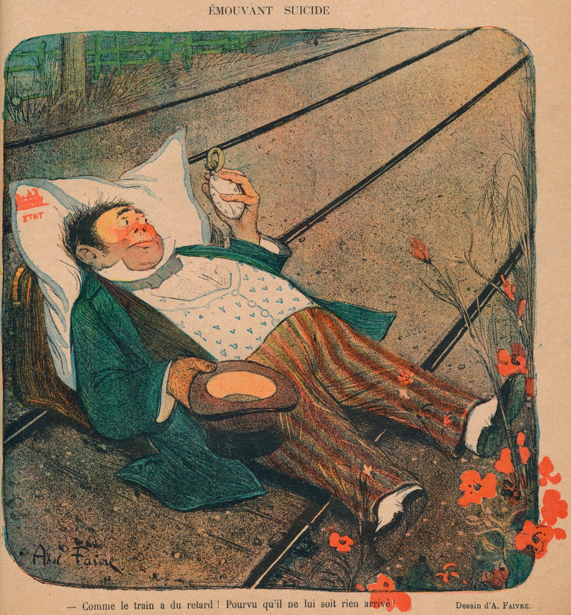 "Rörande självmord", 1899. av Abel Faivre