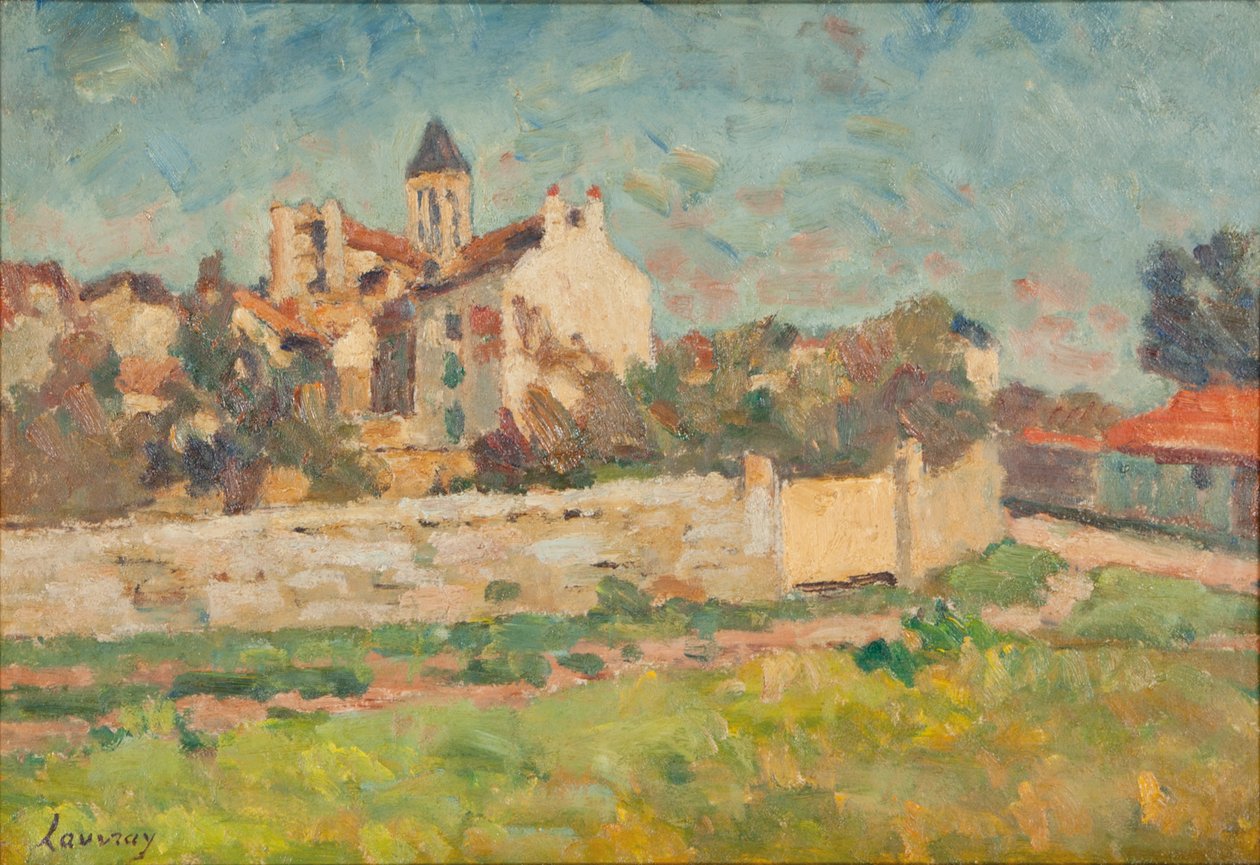 Paysage (olja på duk) av Abel Lauvray