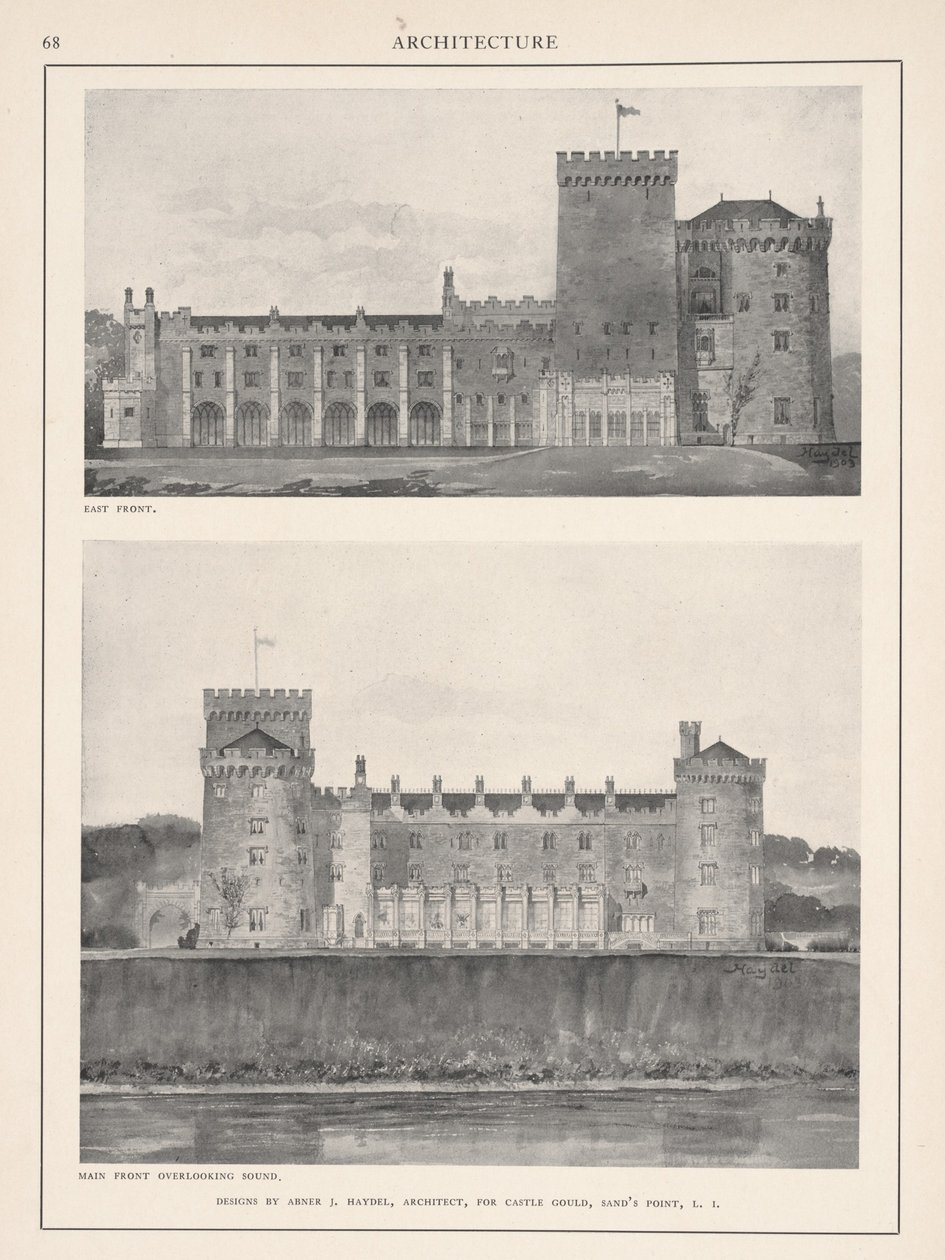 Castle Gould, Hempstead House, 1904 av Abner J. Haydel