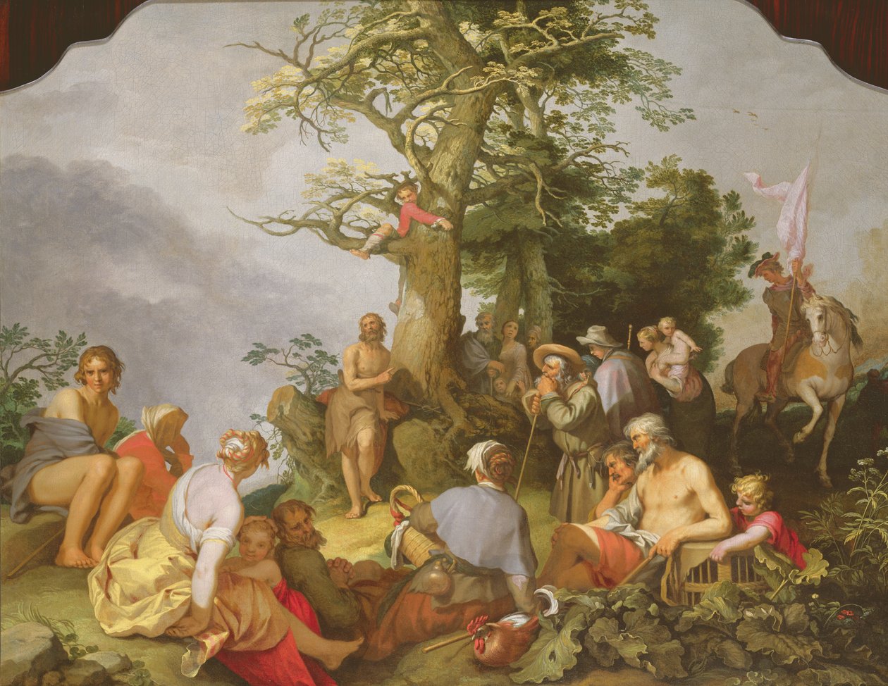Johannes Döparen predikar av Abraham Bloemaert