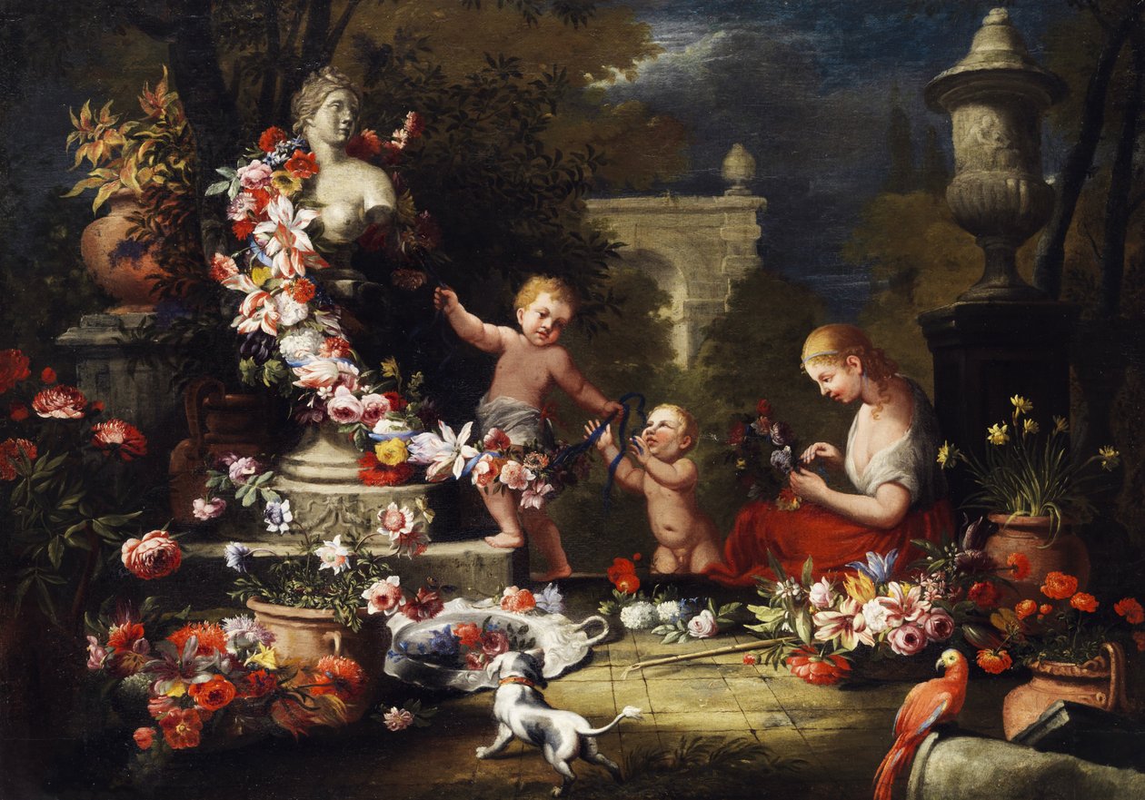 Blumengabe an die Göttin Venus av Abraham Brueghel
