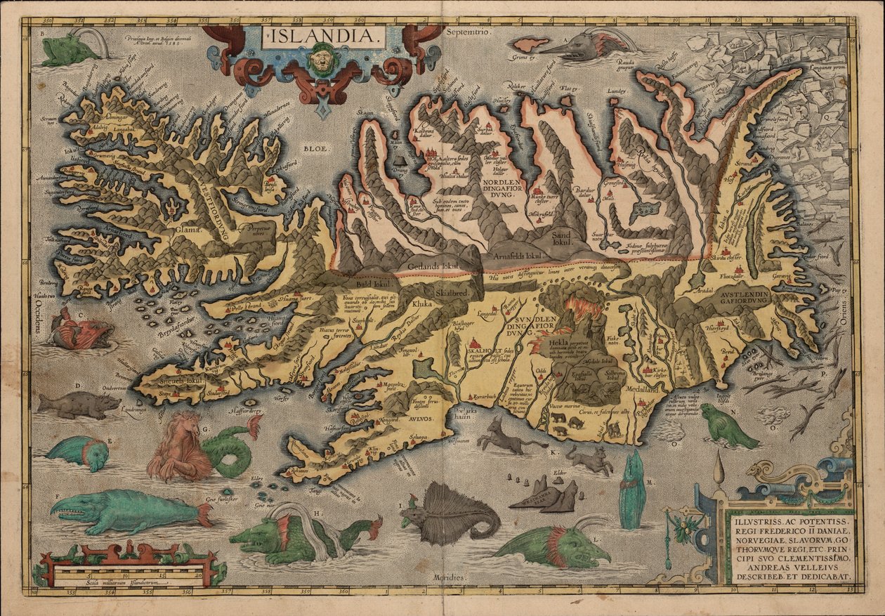 A. Velleius. Islandia av Abraham Ortelius