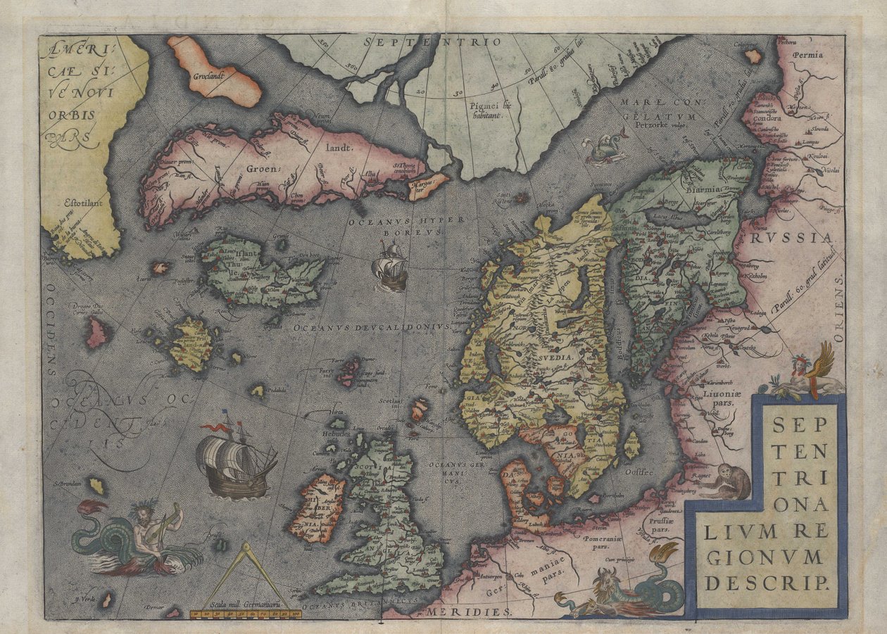 Karta över Island av Abraham Ortelius 1570 av Abraham Ortelius