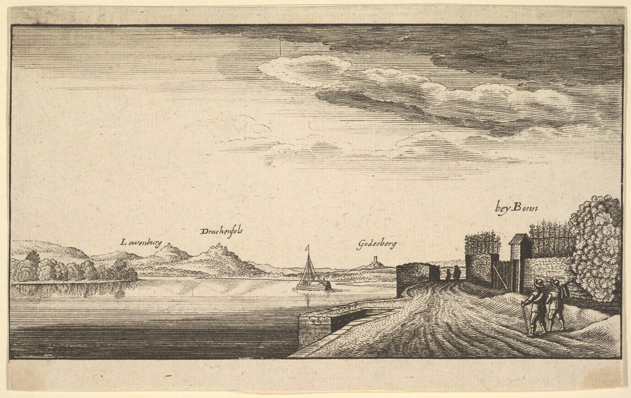 Rhen nära Bonn, kopia, 1625-77. av Abraham Aubri