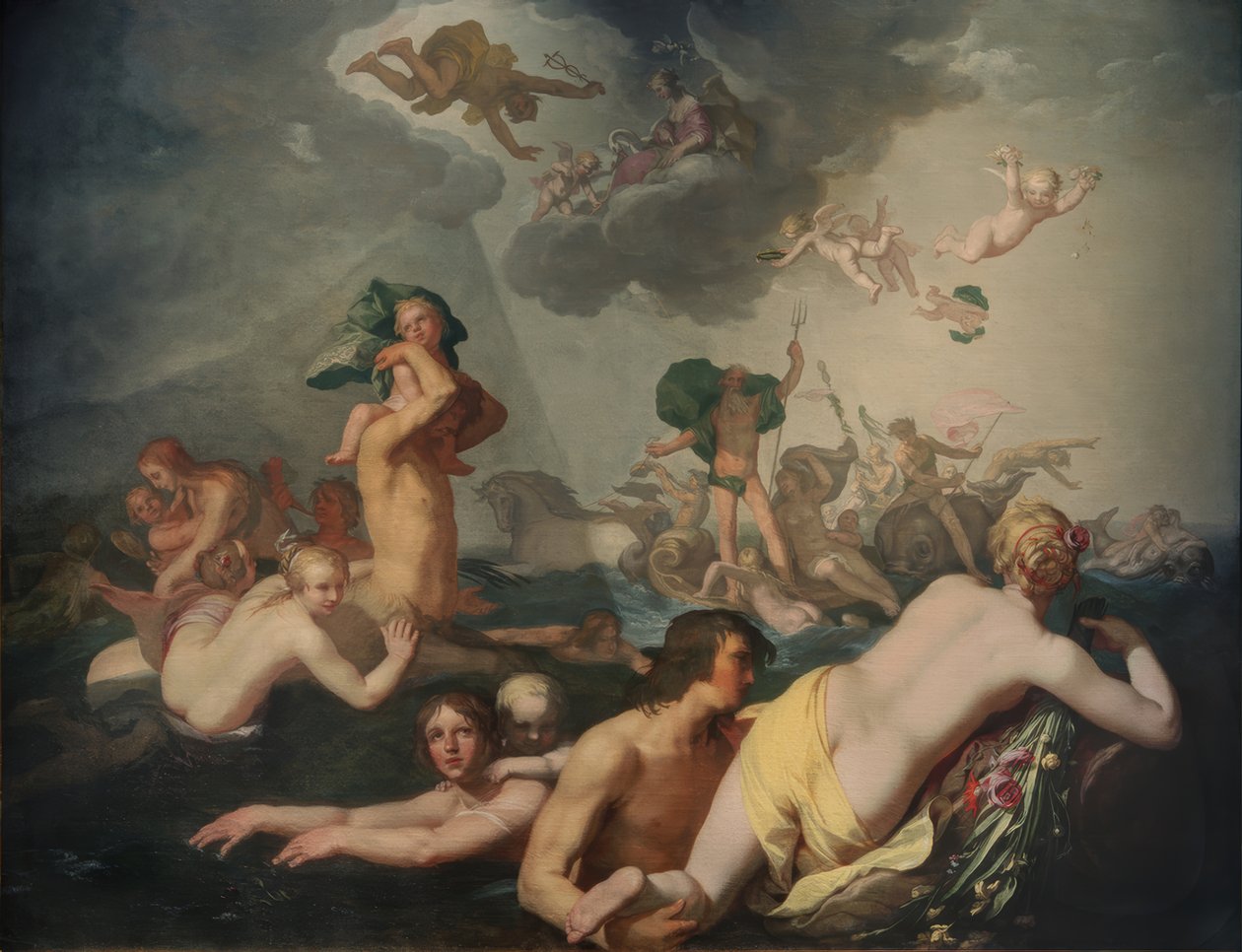 Neptunus triumf av Abraham Bloemaert