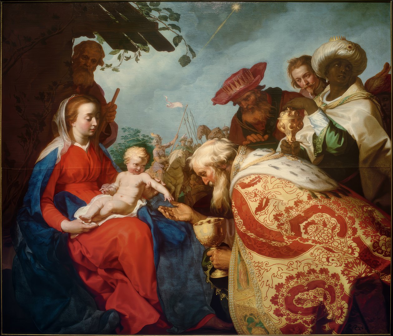 Tillbedjan av Magi av Abraham Bloemaert