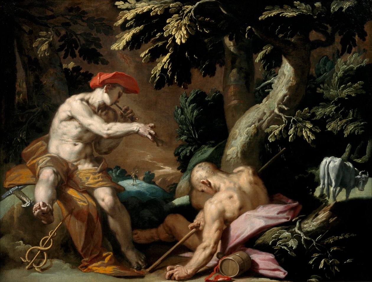 Merkurius, Argus och Io av Abraham Bloemaert