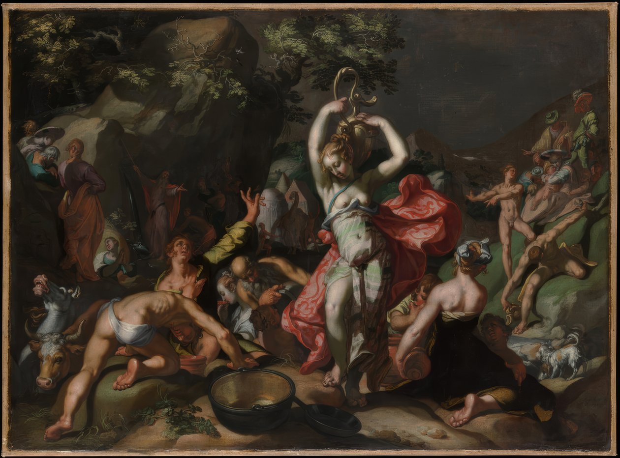 Moses slår klippan av Abraham Bloemaert