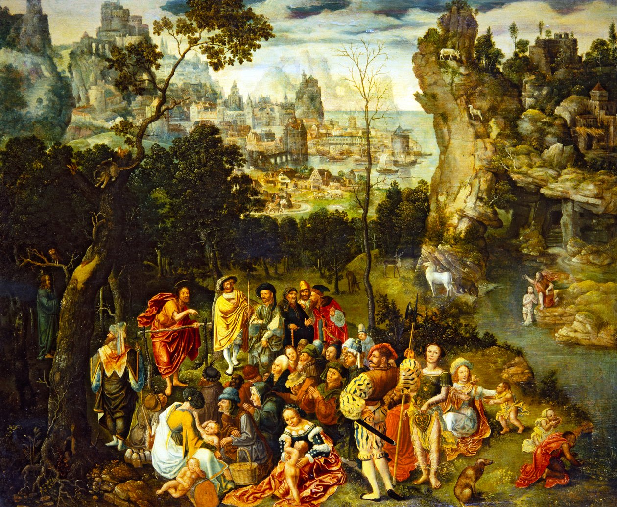 Johannes Döparens predikan av Abraham Bloemaert