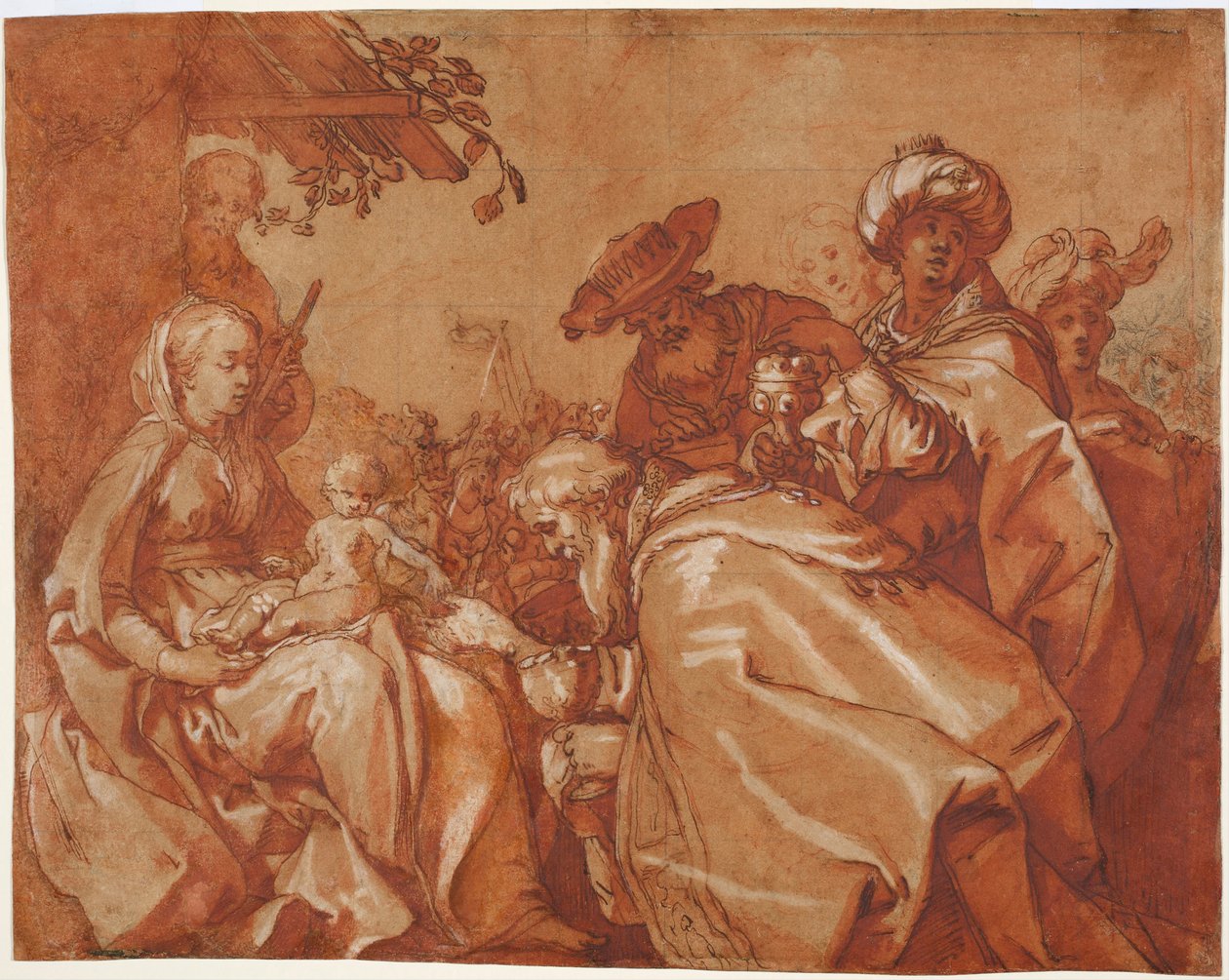 Magiernas tillbedjan, 1624 av Abraham Bloemaert