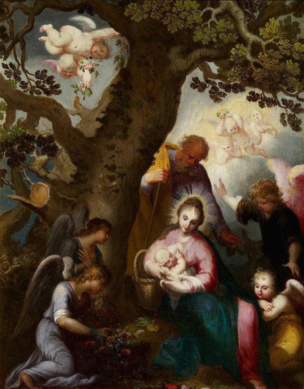 Flygningen till Egypten av Abraham Bloemaert